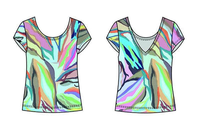 Wendeshirt Jawenda Shirt Fox's s050 Hellblau abstrakt 34 